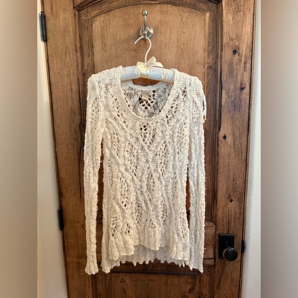 Lucky Brand Cream Knit Sweater